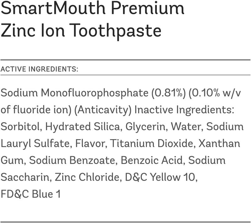 SmartMouth Premium Anti-Cavity Toothpaste with Fluoride, Mild Mint Flavor, 6 oz (Pack of 3) - Image 2